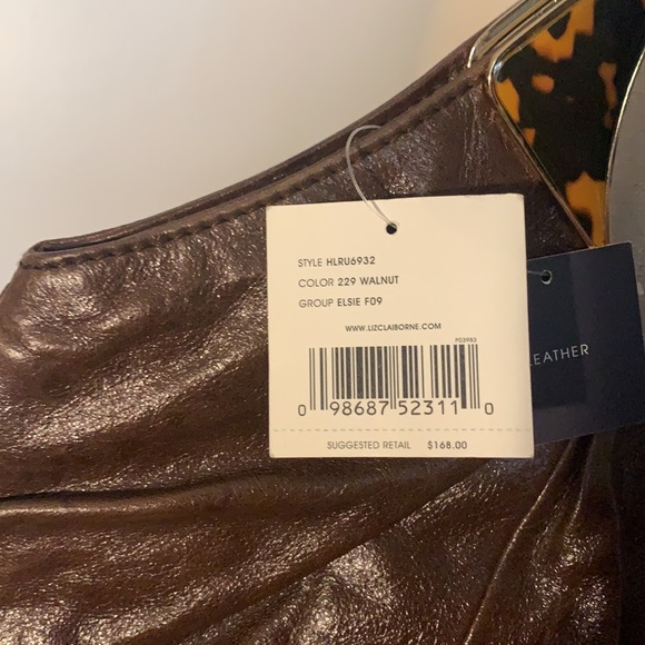 Liz Claiborne Vintage Rare Brown Leather Bag - Picture 5 of 10